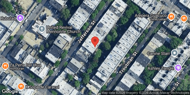Aerial map of 302 JEFFERSON STREET, Brooklyn