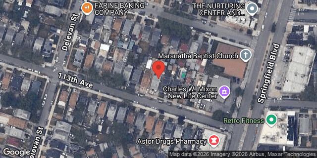 Aerial map of 214-23 113 AVENUE, Queens