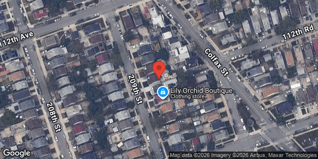 Aerial map of 112-21 209 STREET, Queens