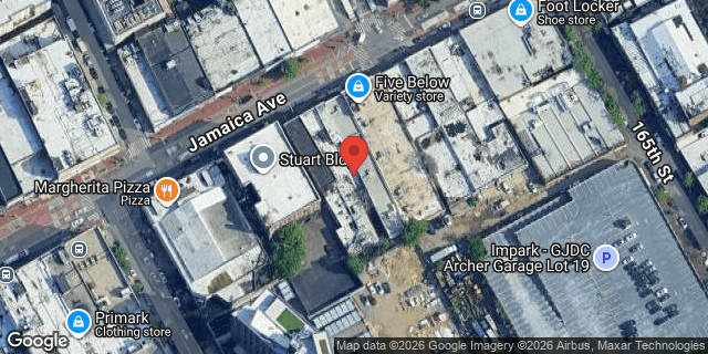 Aerial map of 163-28 JAMAICA AVENUE, Queens