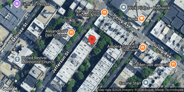 Aerial map of 318 JEFFERSON STREET, Brooklyn