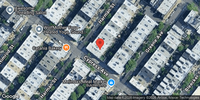 Aerial map of 1714 HARMAN STREET, Queens