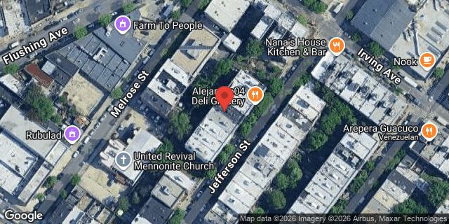 Aerial map of 313 JEFFERSON STREET, Brooklyn