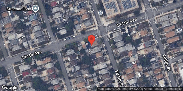 Aerial map of 111-02 204 STREET, Queens