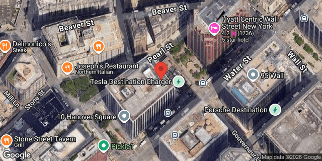Aerial map of 126 PEARL STREET, Manhattan
