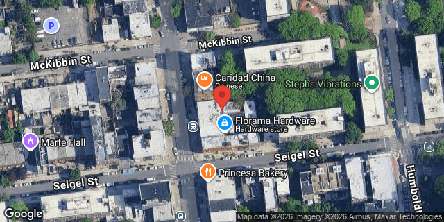 Aerial map of 104 GRAHAM AVENUE, Brooklyn