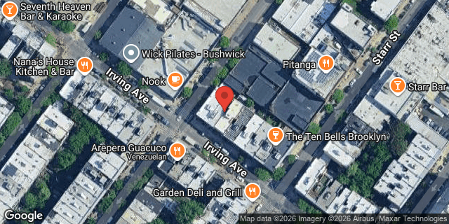 Aerial map of 55 IRVING AVENUE, Brooklyn