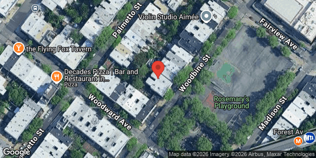 Aerial map of 1913 WOODBINE STREET, Queens