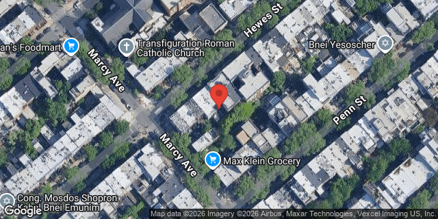 Aerial map of 242 HEWES STREET, Brooklyn