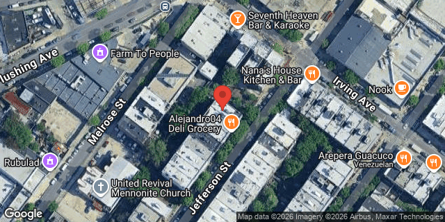 Aerial map of 319 JEFFERSON STREET, Brooklyn