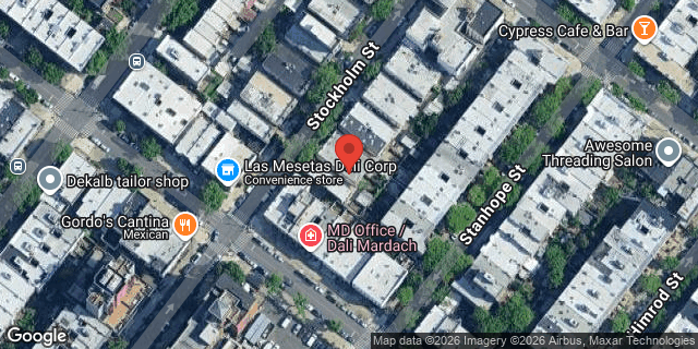 Aerial map of 398 STOCKHOLM STREET, Brooklyn