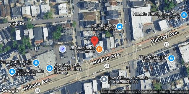 Aerial map of 143-05 HILLSIDE AVENUE, Queens