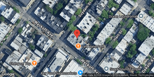 Aerial map of 85 WYCKOFF AVENUE, Brooklyn