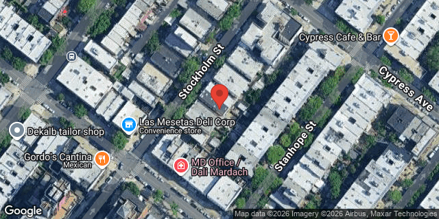 Aerial map of 404 STOCKHOLM STREET, Brooklyn
