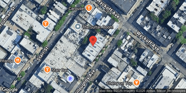 Aerial map of 1267 WILLOUGHBY AVENUE, Brooklyn