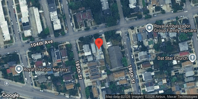 Aerial map of 185-10 104 AVENUE, Queens