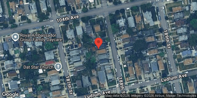 Aerial map of 104-14 188 STREET, Queens