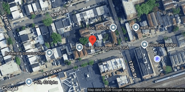 Aerial map of 168-65 93 AVENUE, Queens
