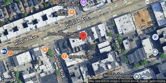 Aerial map of 147-14 HILLSIDE AVENUE, Queens