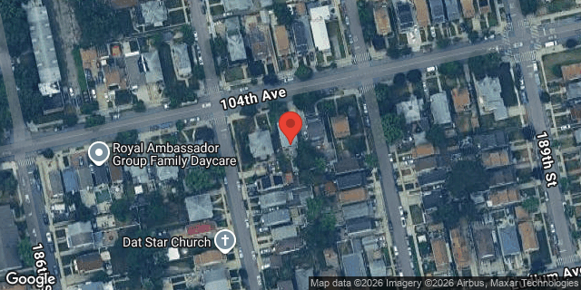 Aerial map of 187-10 104 AVENUE, Queens