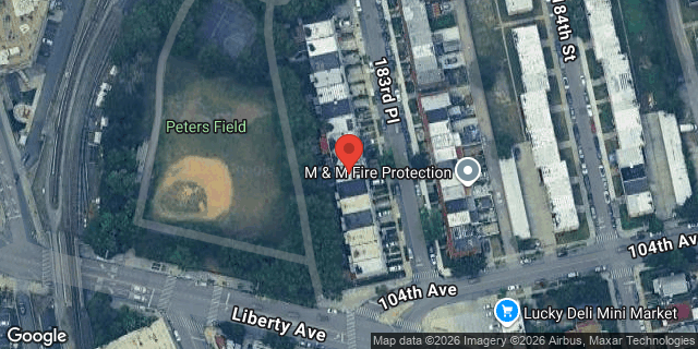 Aerial map of 102-38 183 PLACE, Queens