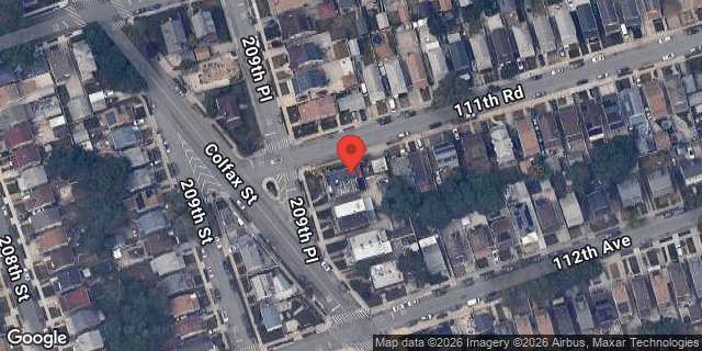 Aerial map of 111-27 209 PLACE, Queens