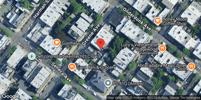 Aerial map of 1816 GREENE AVENUE, Queens