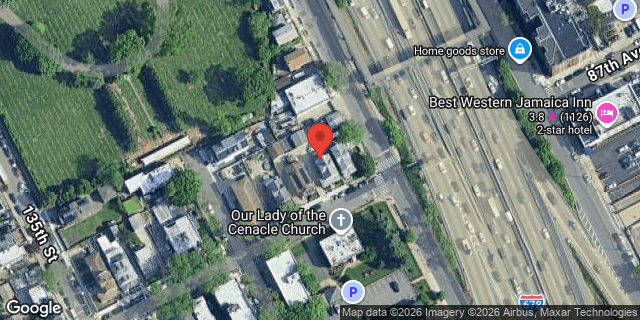 Aerial map of 136-15 87 AVENUE, Queens
