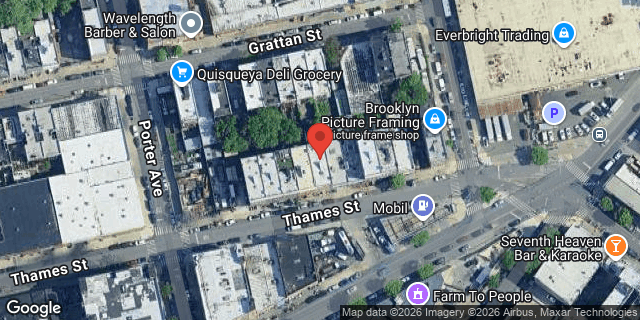 Aerial map of 133 THAMES STREET, Brooklyn