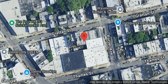 Aerial map of 106 GRATTAN STREET, Brooklyn