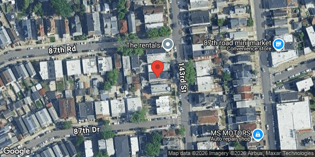 Aerial map of 87-34 143 STREET, Queens