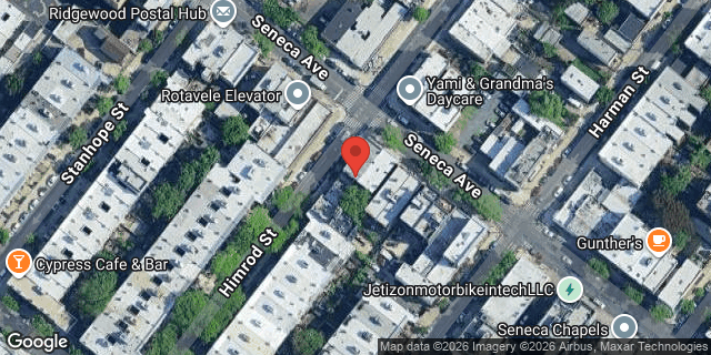 Aerial map of 452 SENECA AVENUE, Queens