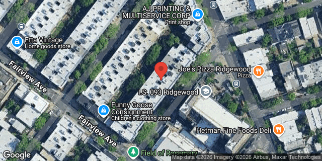 Aerial map of 2019 WOODBINE STREET, Queens
