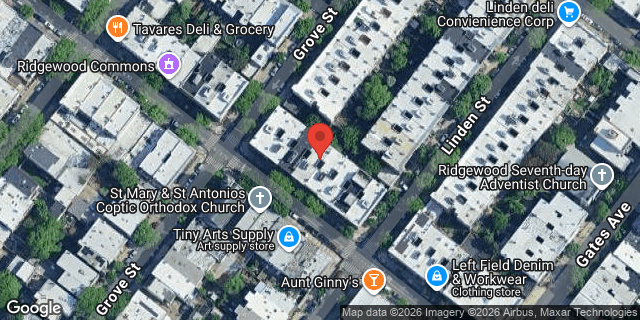 Aerial map of 607 WOODWARD AVENUE, Queens
