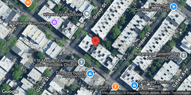 Aerial map of 605 WOODWARD AVENUE, Queens