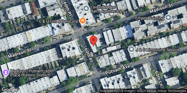 Aerial map of 66-61 60 PLACE, Queens