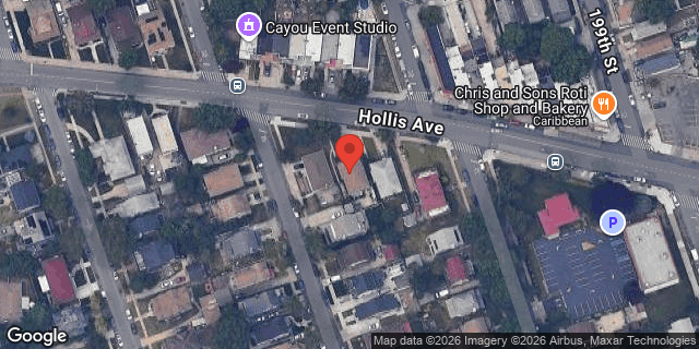 Aerial map of 197-12 HOLLIS AVENUE, Queens