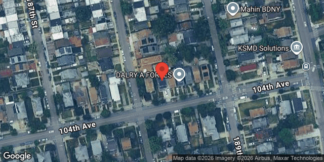 Aerial map of 188-05 104 AVENUE, Queens