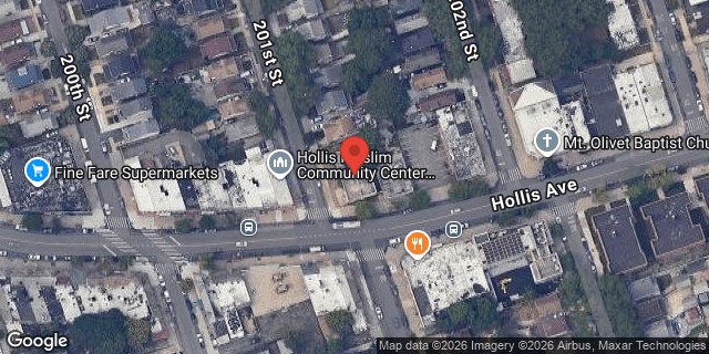 Aerial map of 201-01 HOLLIS AVENUE, Queens