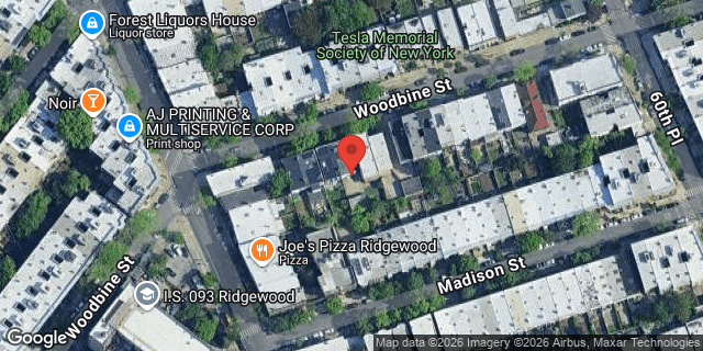 Aerial map of 59-20 WOODBINE STREET, Queens