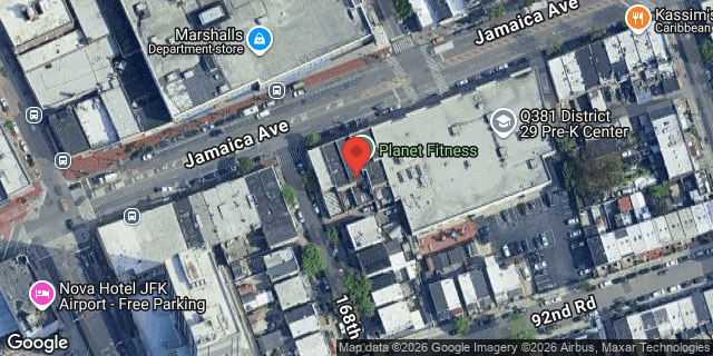 Aerial map of 168-38 JAMAICA AVENUE, Queens