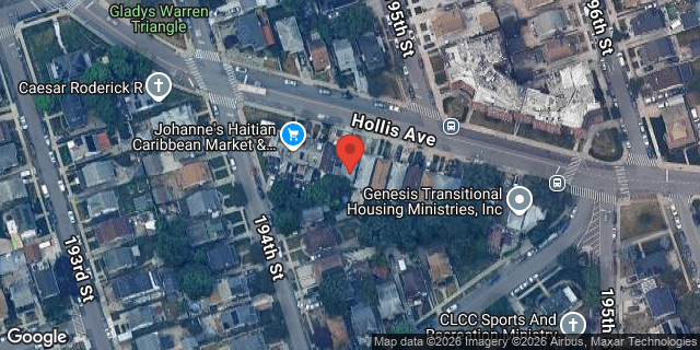 Aerial map of 194-18 HOLLIS AVENUE, Queens