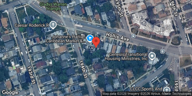 Aerial map of 194-14 HOLLIS AVENUE, Queens
