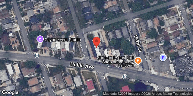 Aerial map of 198-03 HOLLIS AVENUE, Queens