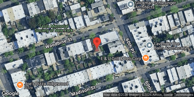 Aerial map of 59-46 WOODBINE STREET, Queens