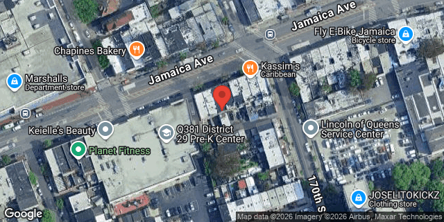 Aerial map of 169-20 JAMAICA AVENUE, Queens