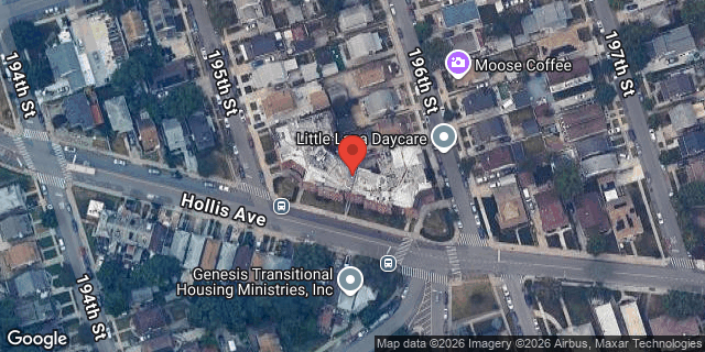Aerial map of 104-25 195 STREET, Queens