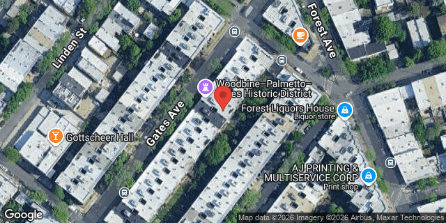 Aerial map of 2050 GATES AVENUE, Queens