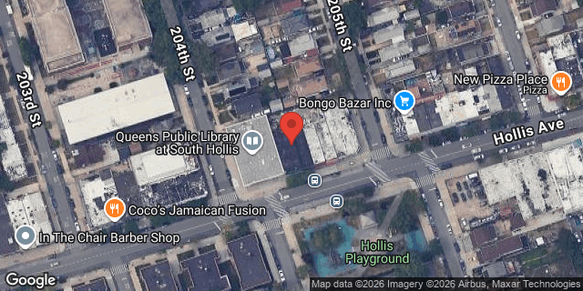 Aerial map of 204-09 HOLLIS AVENUE, Queens