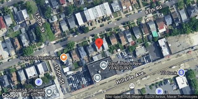 Aerial map of 150-20 87 ROAD, Queens